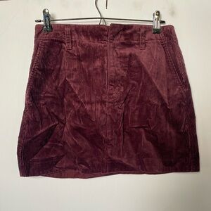 GAP Rich Maroon Corduroy Mini Skirt 2P NWT